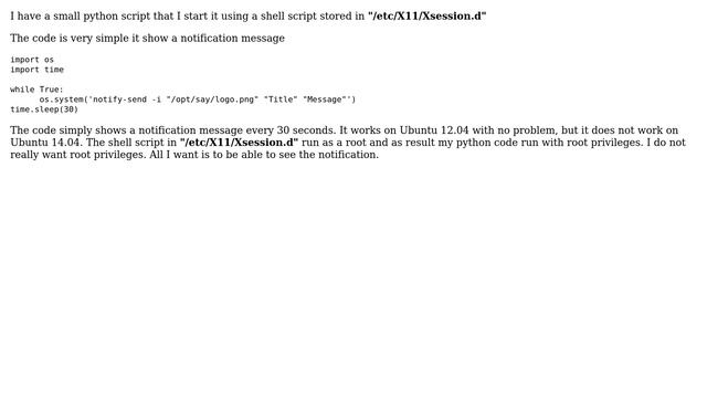 Ubuntu: notify-send does not work with root on Ubuntu 14.04 смотреть онлайн