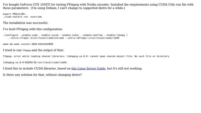 libnppig.so.8.0 Missing FFmpeg смотреть онлайн
