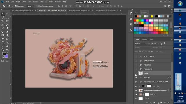 AI Art Camera UI Design In Photoshop ( UI/UX ) смотреть онлайн