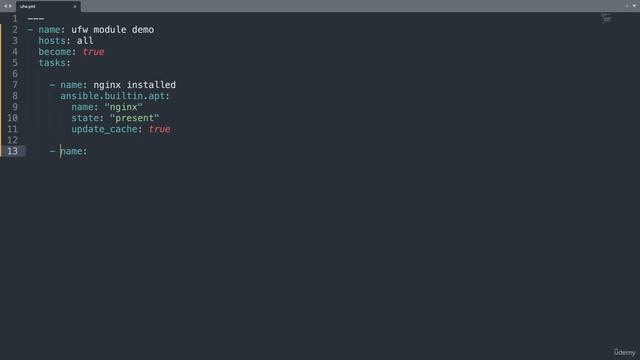 003 Open firewall ports in Debian like systems Ansible module ufw смотреть онлайн