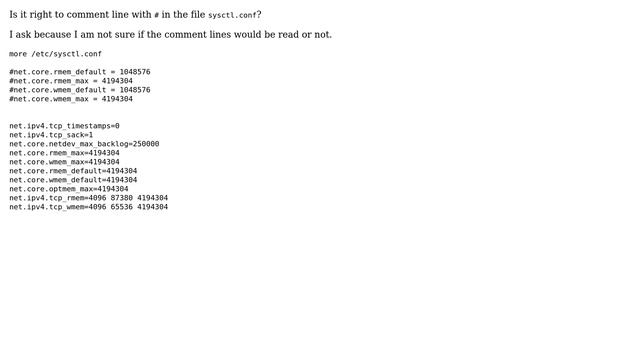 Unix & Linux: linux + sysctl.conf configuration смотреть онлайн