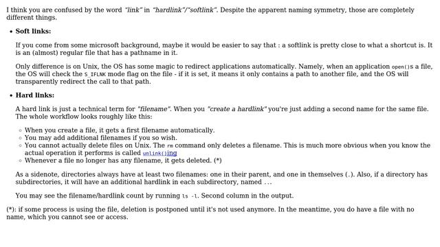Ubuntu: Why not design having the softlink (symlink) and hardlink in the same "link"? смотреть онлайн