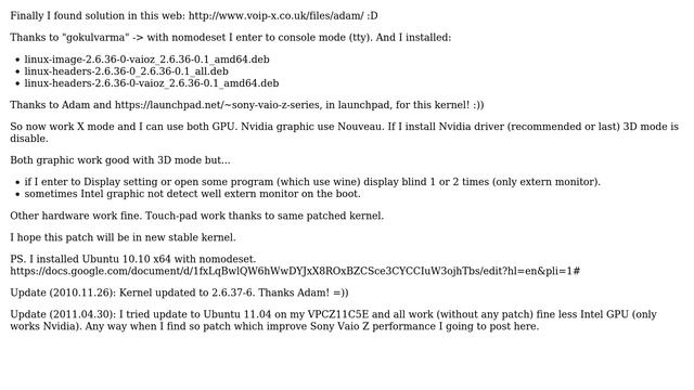 Ubuntu: Problems with graphics of Sony Vaio Z (5 Solutions!!) смотреть онлайн