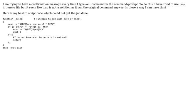 Unix & Linux: Confirm before exit the command-prompt (2 Solutions!!) смотреть онлайн