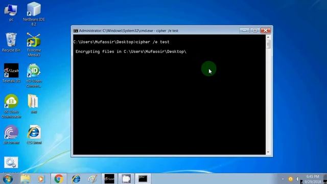 How to encrypt files in folder with CMD command prompt смотреть онлайн