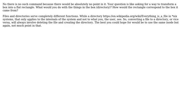 Unix & Linux: Transform a directory into file or a file into directory (5 Solutions!!) смотреть онлайн