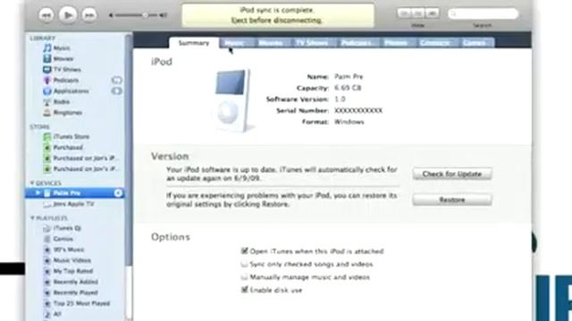 Palm Pre Syncing with iTunes1400 смотреть онлайн
