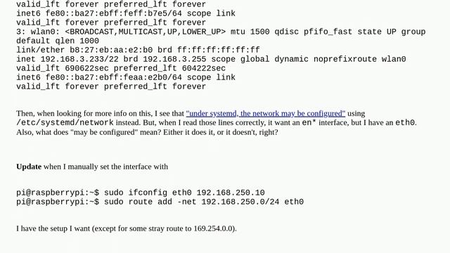How can I set a fixed IP on Raspberry Pi running Debian bullseye? смотреть онлайн