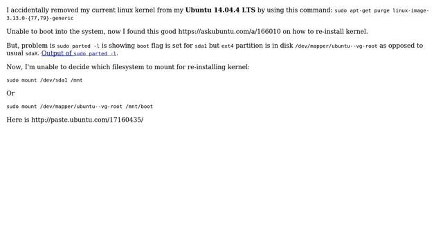 Ubuntu: Restore linux kernel after accidental removal смотреть онлайн