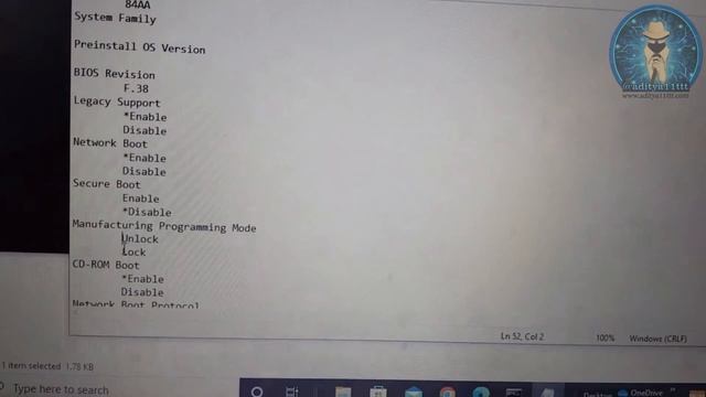 Solution hp laptop manufacturing program mode is in unlock mode смотреть онлайн