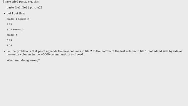 Unix & Linux: Append file with two extra colums to a large table? (2 Solutions!!) смотреть онлайн