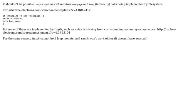 Unix & Linux: Swap on tmpfs (Obviously a bad idea, but is it possible?) (4 Solutions!!) смотреть онлайн