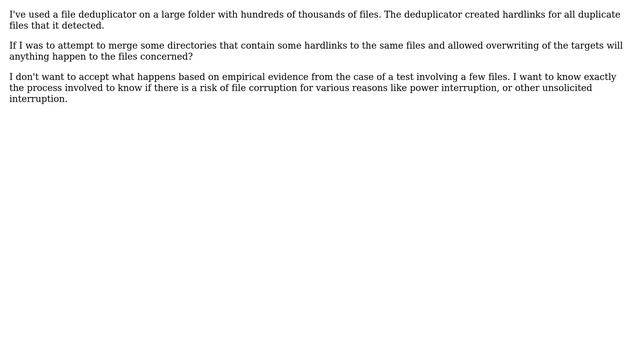 What happens in linux when you copy a hardlink on top of another hardlink to the same file? смотреть онлайн