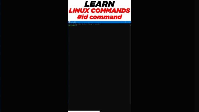 Linux Command Line Practicals for Beginners - ID command смотреть онлайн