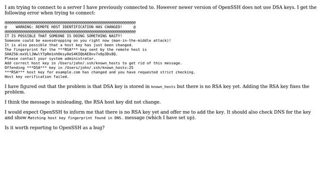 Why does SSH reports possible man-in-the-middle with different key types? смотреть онлайн
