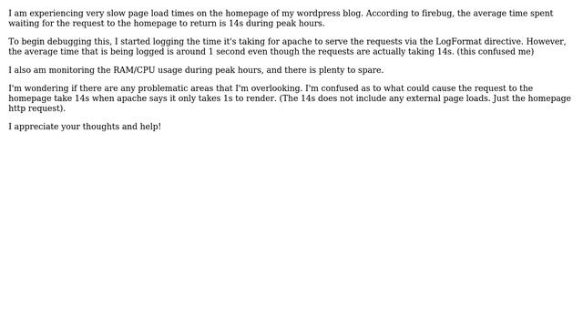 How is it possible that apache logs response time as significantly less than firebug? смотреть онлайн