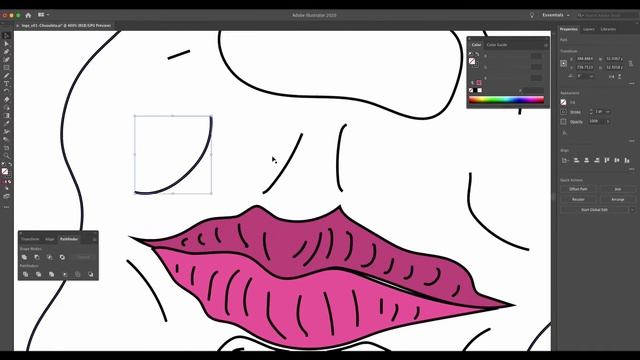 Free Drawing In Adobe Illustrator With Wacom Pen Face Draw смотреть онлайн