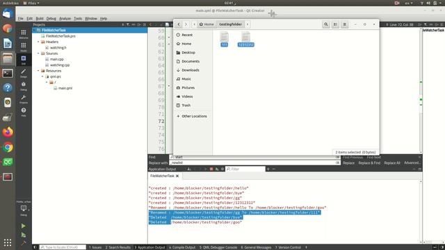 Linux File Watcher Library QT смотреть онлайн