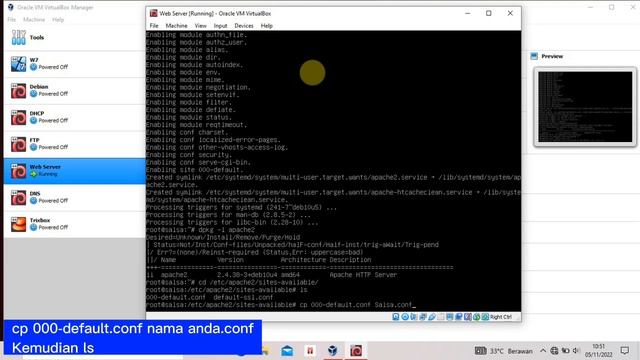 Install Web Server Debian 10 di Virtualbox смотреть онлайн