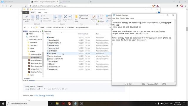 How to install scrcpy and use смотреть онлайн