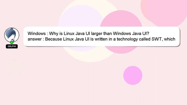 Windows : Why is Linux Java UI larger than Windows Java UI? смотреть онлайн