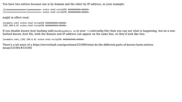 Why do I've two entries per server in known_hosts file? (2 Solutions!!) смотреть онлайн