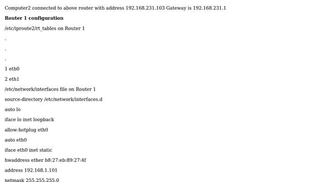 Interconnecting two networks connected by two linux routers on Raspberry Pi смотреть онлайн