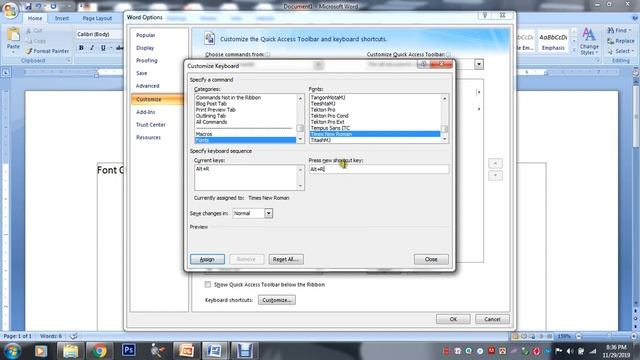 Font Change with keyboard Shortcut Key || Microsoft Word 2007 смотреть онлайн