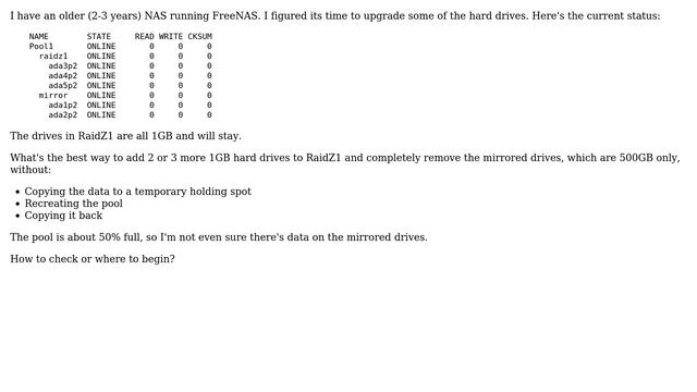 Unix & Linux: ZFS detach mirrored drives in a pool (2 Solutions!!) смотреть онлайн