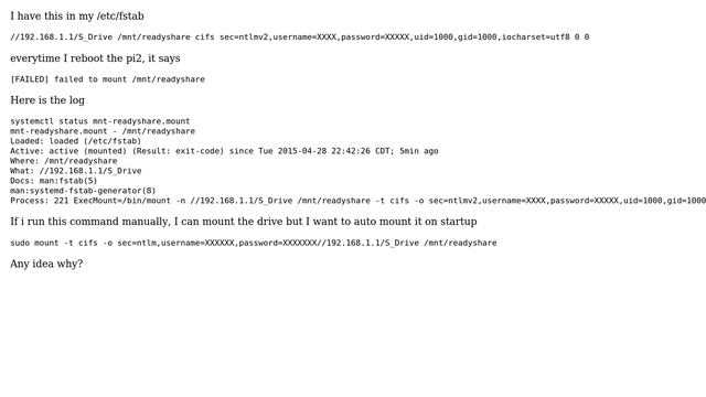 Raspberry Pi: How to automatically mount a samba drive on boot? смотреть онлайн