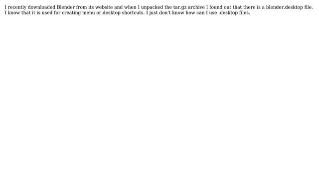 Ubuntu: What to do with .desktop files that comes in tar.gz смотреть онлайн