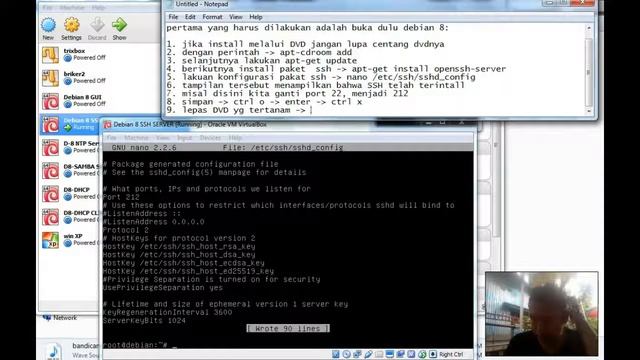 Debian 8 - SSH смотреть онлайн
