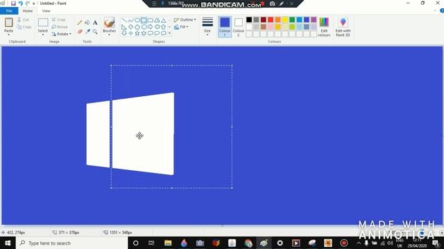 Drawing Windows 8.1 logo on MS Paint смотреть онлайн
