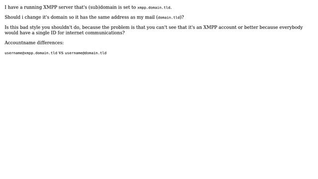 Is there a standard of naming the domain for a XMPP server? смотреть онлайн