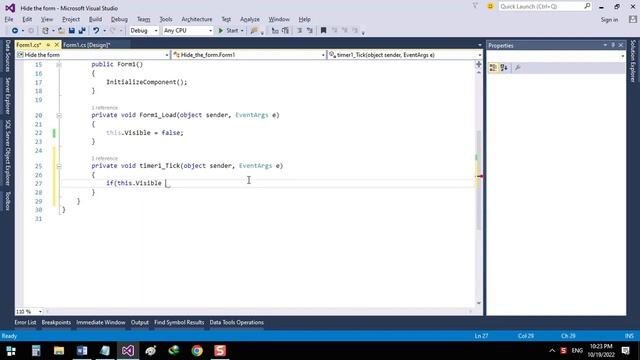 How to hide the program in C#? | Simple training смотреть онлайн