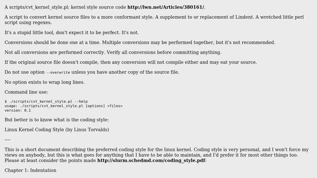 Convert code to Linux kernel style смотреть онлайн