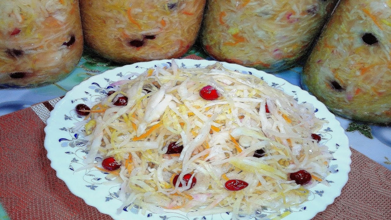 Капуста квашеная на зиму с клюквой хрустящая — готовлю каждый год. смотреть онлайн