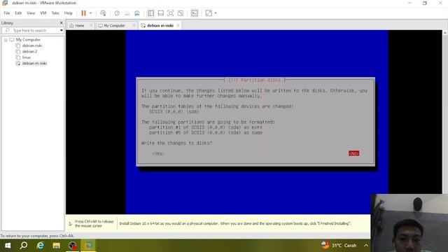 Tutorial Menginstalasi Linux Debian Dengan VMware смотреть онлайн