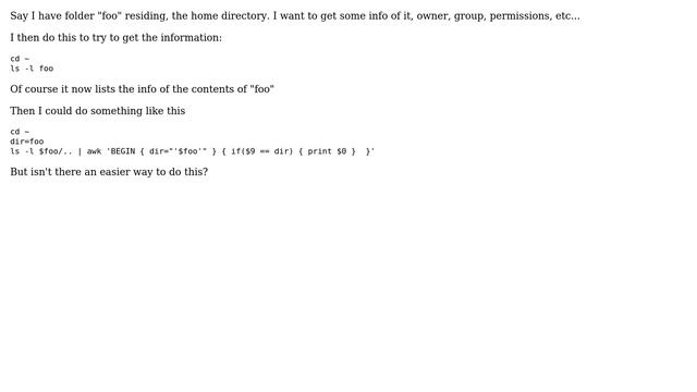 How can I make ls show information about the directory specified only, not info about its sub-files смотреть онлайн