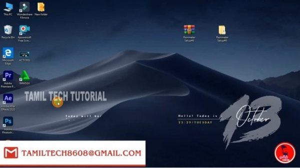 Mac OS BigSur Setup- Make Windows 10 Theme Using Rainmeter Tamil!