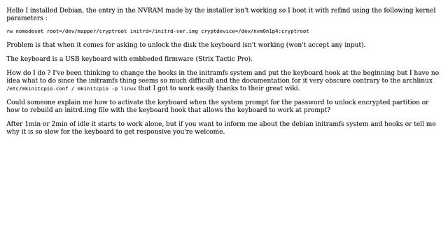 Unix & Linux: Keyboard isn't working when it comes to enter the password for encrypted root смотреть онлайн