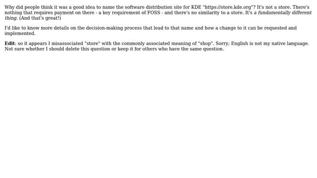 Unix & Linux: Why is it called "store.kde.org" (KDE-Store)? It's not a store? смотреть онлайн