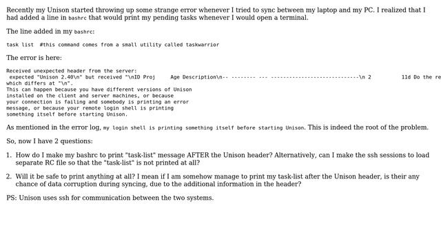 Unix & Linux: Separate bashrc file for ssh sessions to avoid Unison Errors (2 Solutions!!) смотреть онлайн