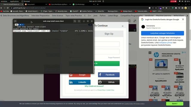 Instalasi aplikasi zoom client di OS LINUX UBUNTU #uasoperatingsystem #unibamadura смотреть онлайн