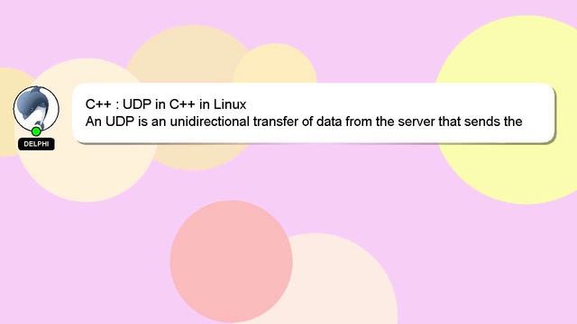C++ : UDP in C++ in Linux смотреть онлайн