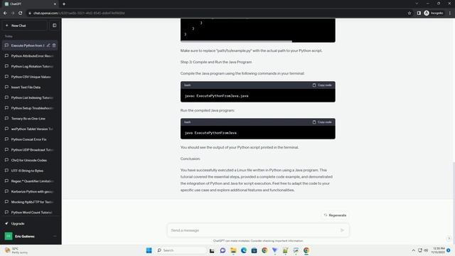 Execute Linux file written in Python using Java program смотреть онлайн