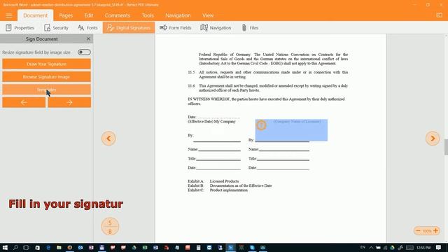 Sign a PDF document digitally - Perfect PDF Ultimate for Windows 10 смотреть онлайн