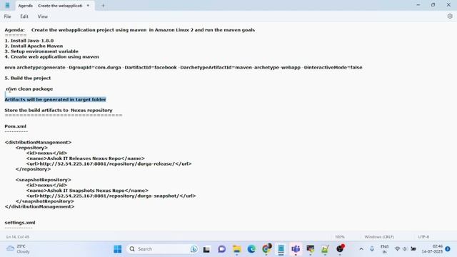 Amazon Linux 2 : Deployed war file to Nexus repository смотреть онлайн