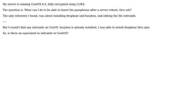 Unlocking a LUKS encrypted root partition remotely via SSH смотреть онлайн