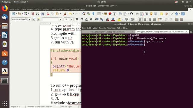 Run C and C++ program in Linux, part3 смотреть онлайн